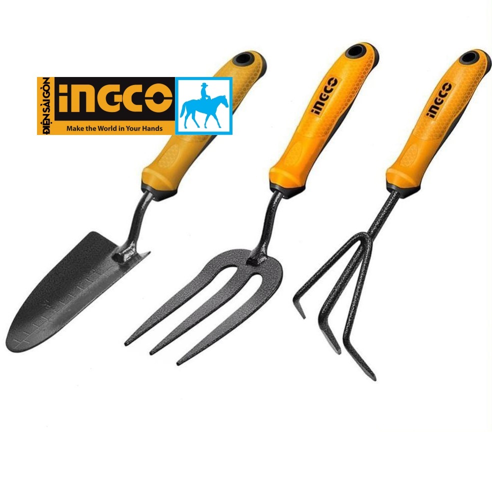 Bộ 3 dụng cụ làm vườn trồng cây 320mm ingco hftt658 hftf38 hgr1008