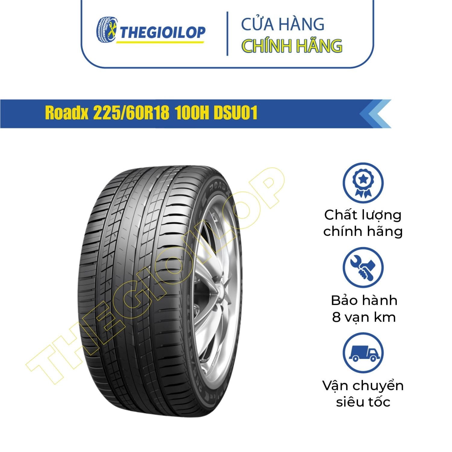 Lốp xe ô tô Roadx 225/60R18 100H DSU01 - Lắp xe Ford Everest