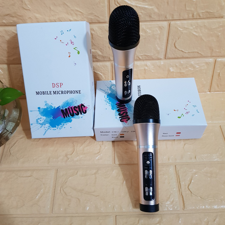 Mic C25 live stream thu âm cao cấp đa năng giả giọng đầy đủ phụ kiện tai phone