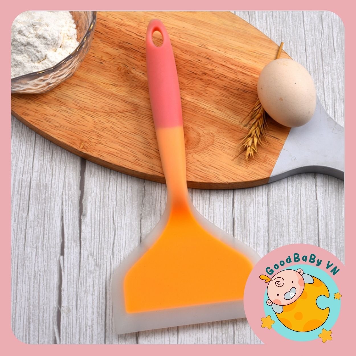 Xẻng nấu ăn,xúc lật làm trứng làm bánh silicon dùng cho nhà bếp tiện dụng Goodbabyvn