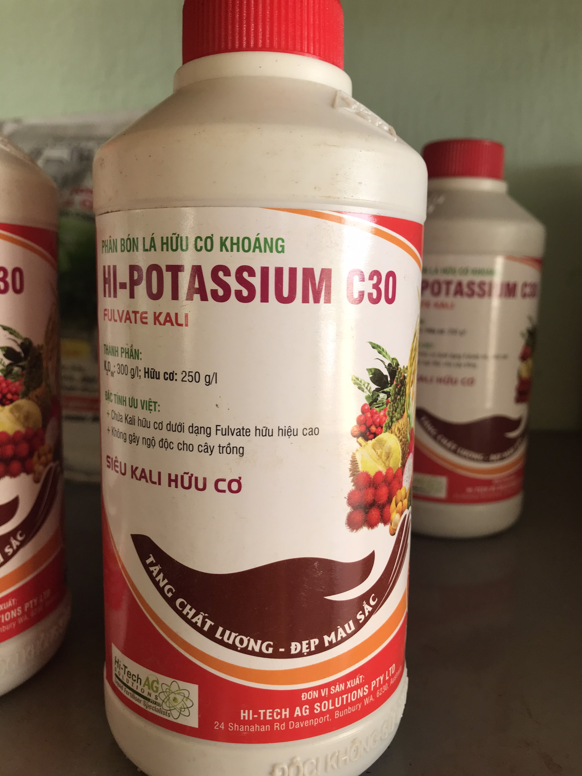 Phân bón Kali hữu cơ cao cấp Hi-Potassium C30 chính hãng Lộc Trời 500ml giúp trái chín đều, đẹp màu, tăng sức chống chịu có quà tặng kèm