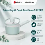 (SALE 8.8)Quánh phủ sứ an toàn Elmich Verona EL-5525SK16 Size 16cm