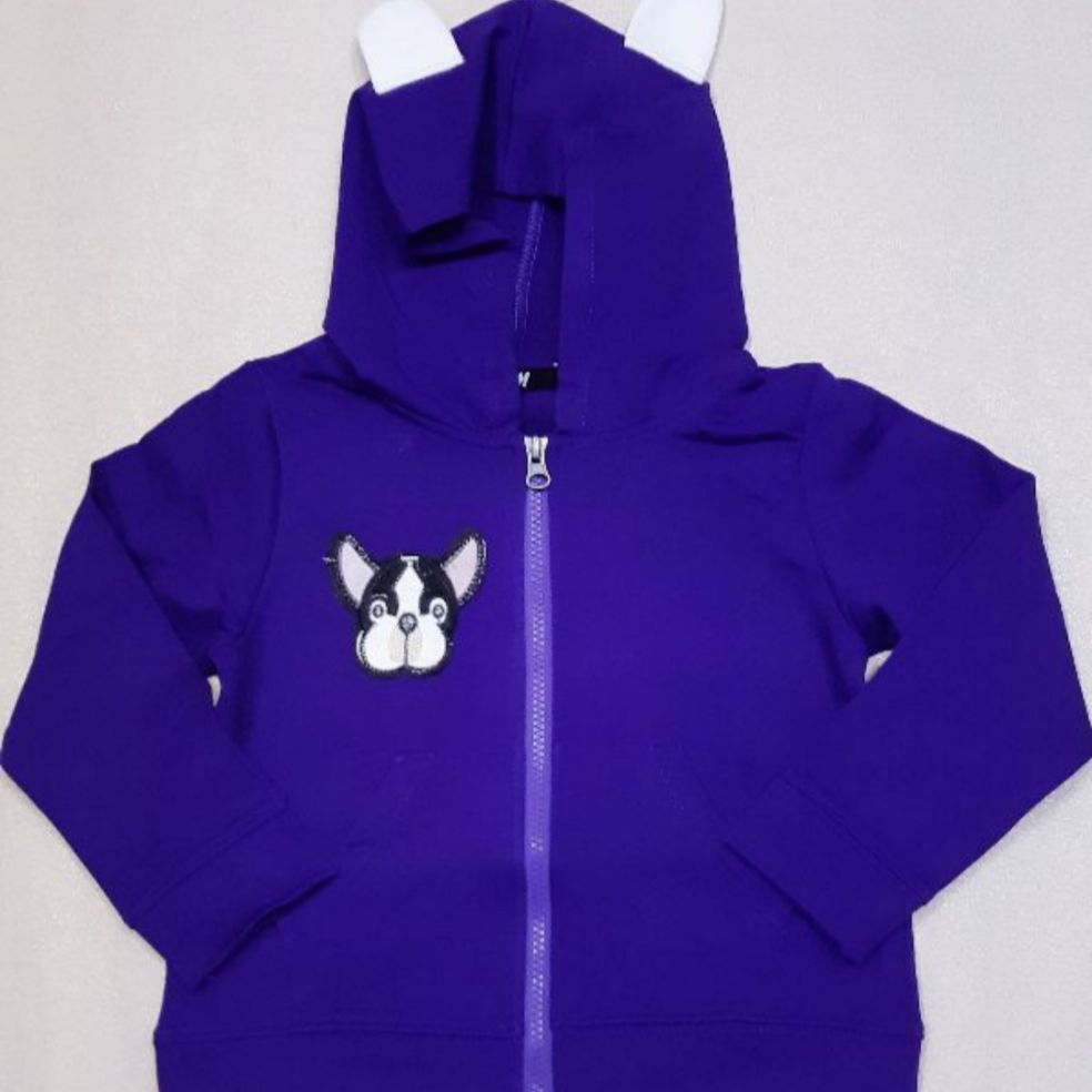 Áo khoác thun nón tai mèo cho bé