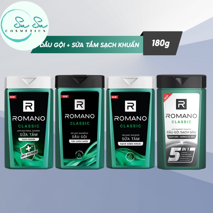 Combo 2 chai sữa tắm romano hương nước hoa 180g
