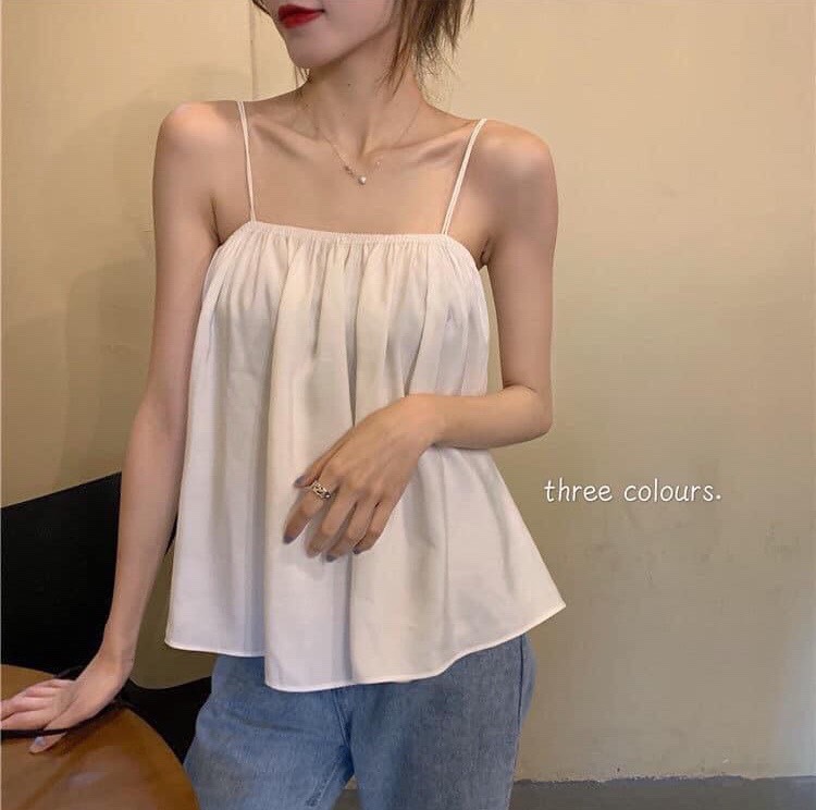 Áo nữ, áo 2 dây sợi bún chất von siêu mát, áo kiểu nữ thời trang