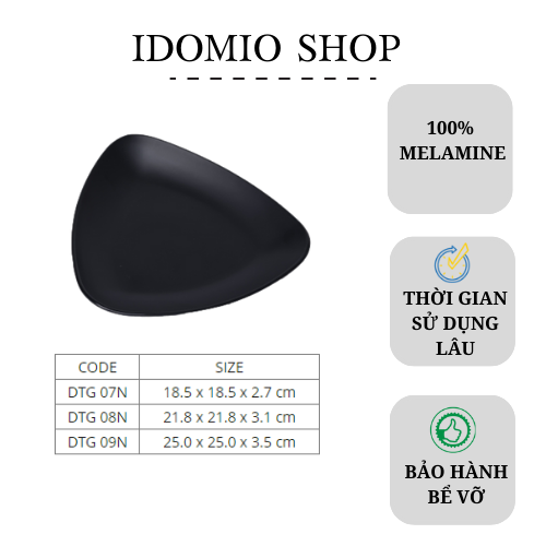 Dĩa Nhựa Melamine Tam Giác