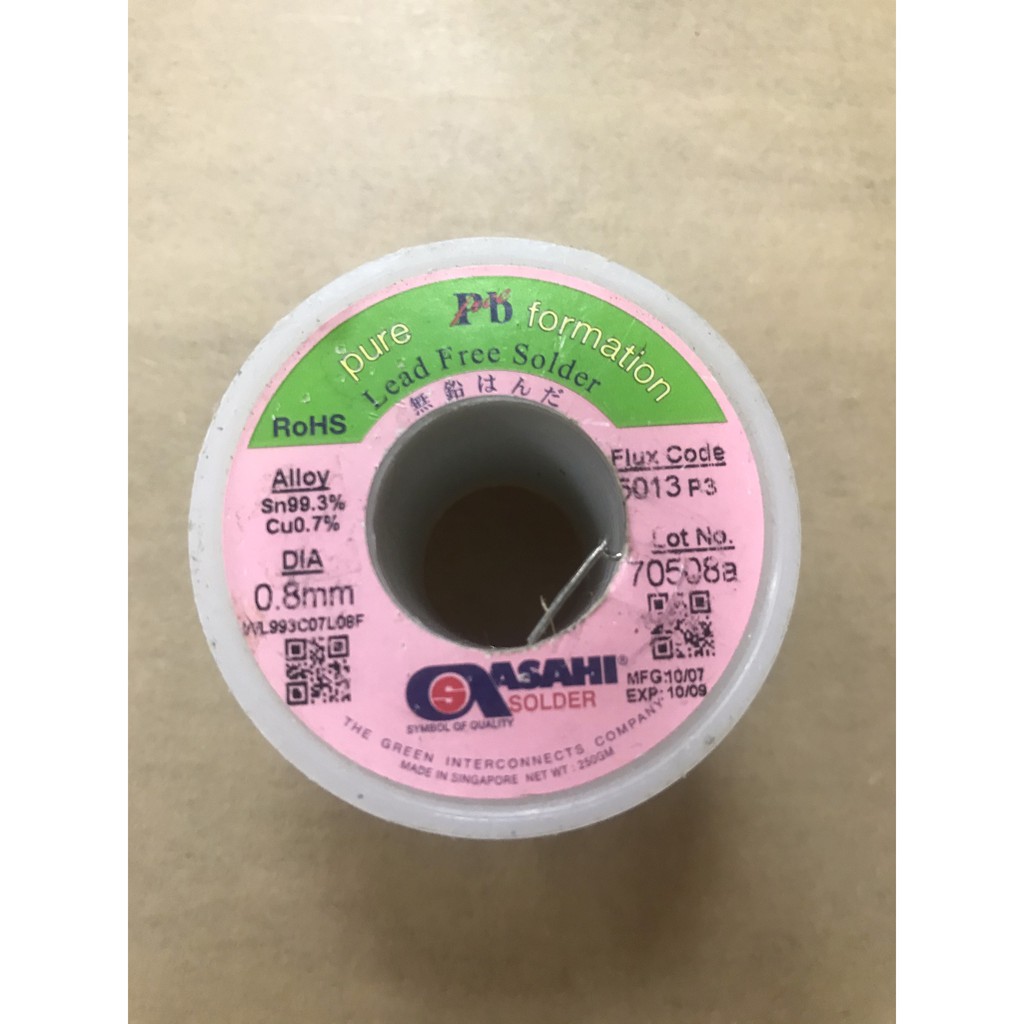 5 mét - thiếc hàn asahi không chì