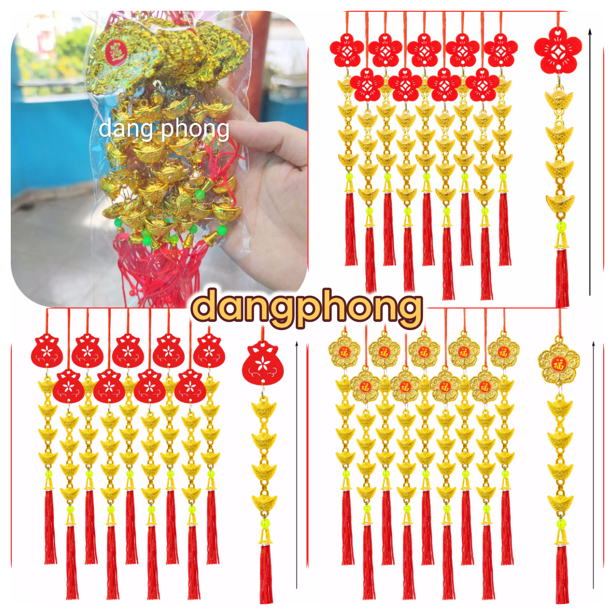 10 dây quạt hoặc đỉnh vàng vàng cây VĐ treo tết