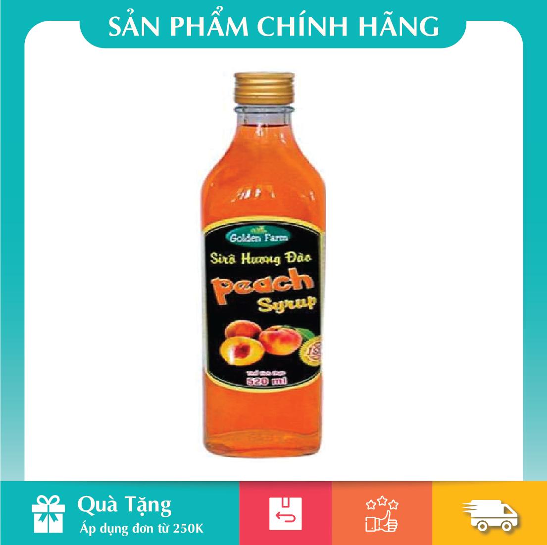 Siro đào golden farm 520ml