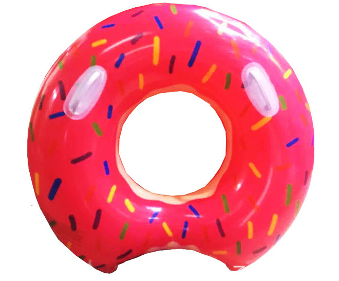 Phao bơi vòng hình bánh donuts cho bé chất liệu pvc an toàn