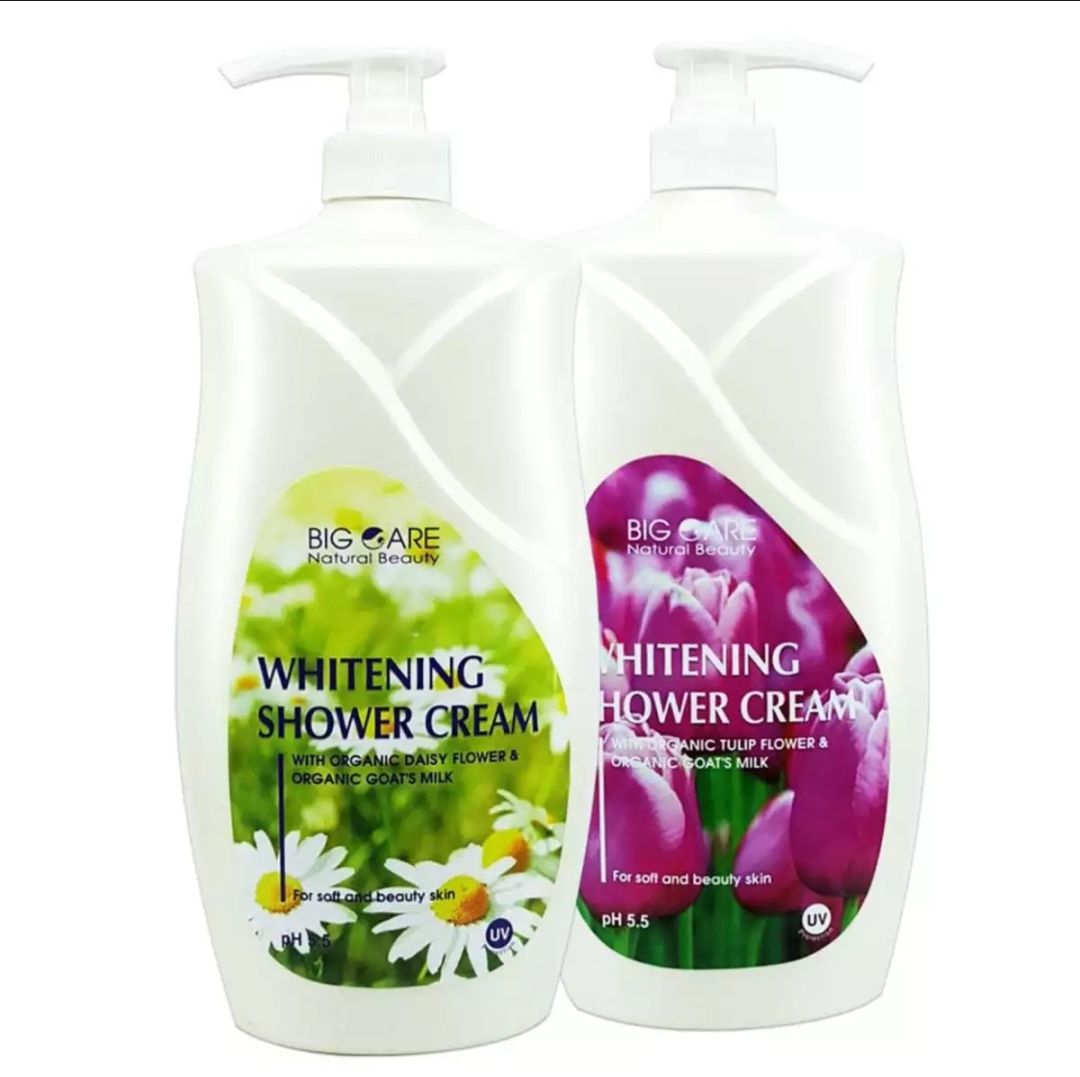 Combo 2 chai sửa tắm 1200ml dưỡng trắng da sữa dê hương hoa tulip bigcare