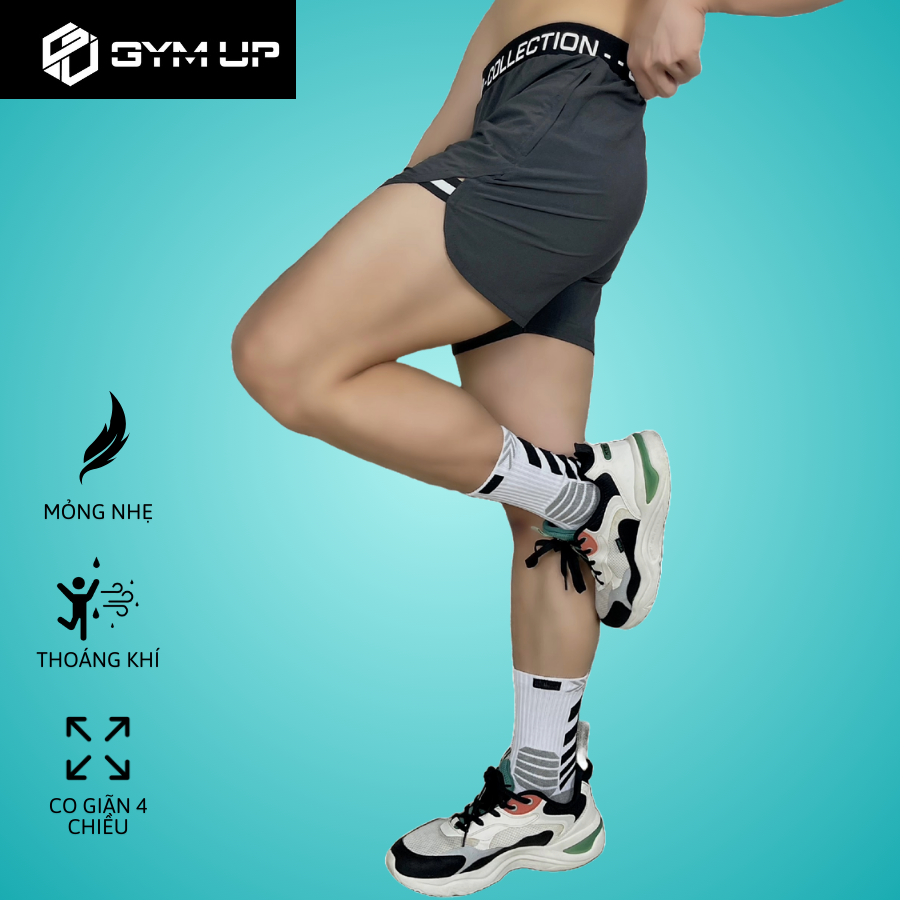 Quần Gym phá cách GYM UP vải siêu nhẹ co giãn 4 chiều ôm form thoáng khí - 6