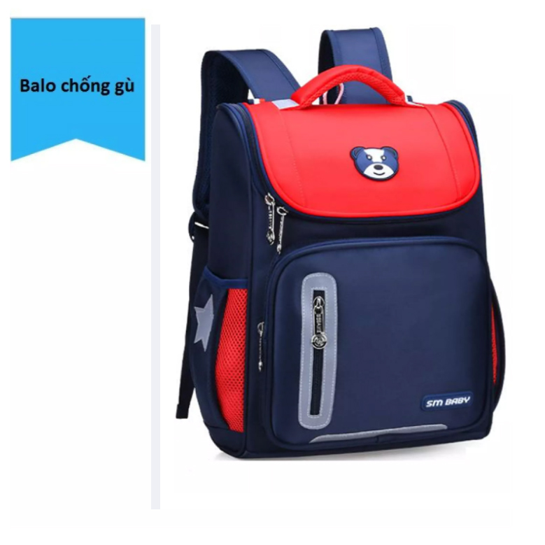 Balo chống gù, chống nước, siêu nhẹ - Loại to - Balo chống gù hình mặt gấu