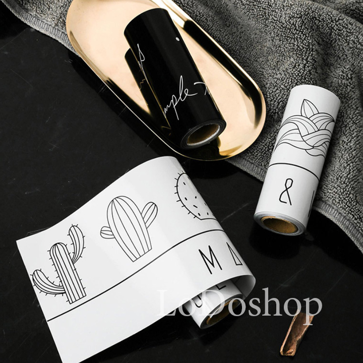 Giấy dán tường nhà bếp viền gạch kích thước 3m x 10 cm - Cuộn 3m Decal dán tường trang trí chống thấm nước dầu mỡ dễ làu chùi