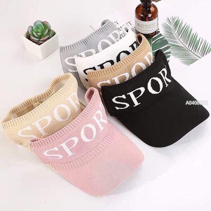 Mũ sport thế thao nữ mũ nữa đầu thể thao nón kết len nữa đầu - laha shop