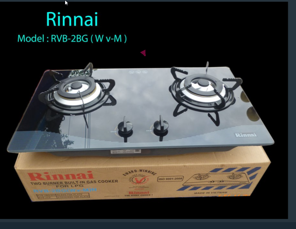 BẾP GAS ÂM RINAI RVB-2BG WV-M N - BẾP GAS ÂM