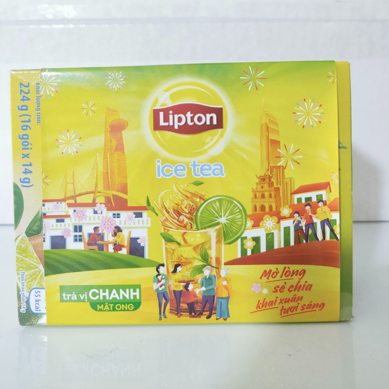 Trà Lipton icetea vị chanh mật ong 224g