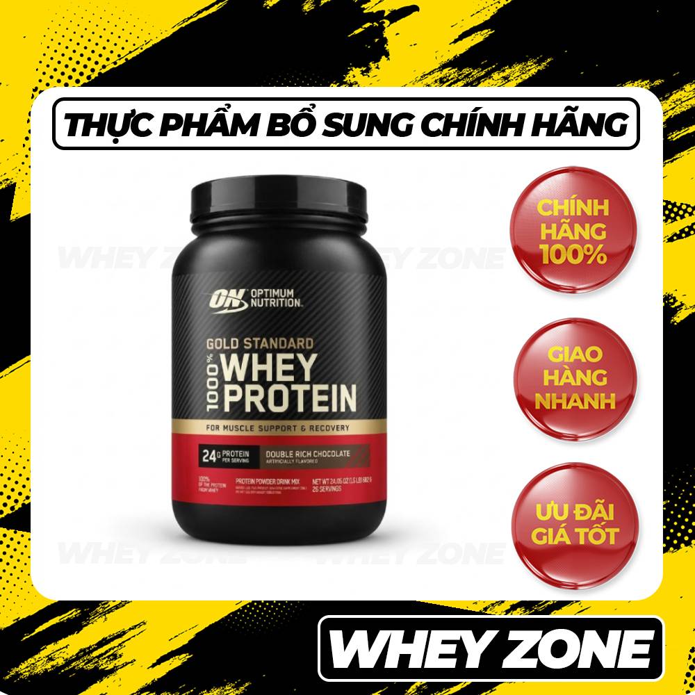 Whey ON Gold Standard 1.5lbs (22 Lần Dùng) - Size Nhỏ Tiện Lợi Thay Thế Bữa Ăn Cho Người Mới Tập