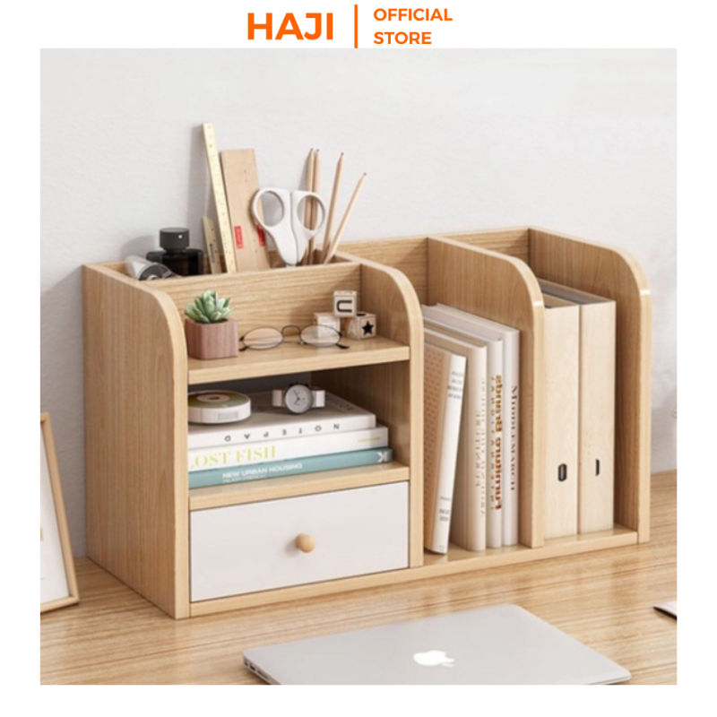 Kệ sách để bàn lưu trữ đa năng, Kệ sách tiết kiệm diện tích phòng phong cách Nordic thương hiệu HAJI AP176