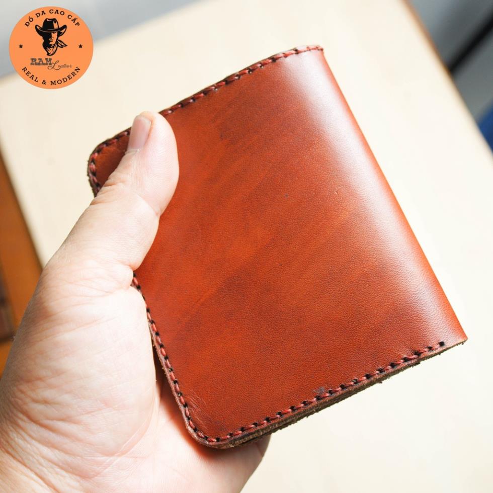 Ví siêu bền ram leather one da vegtan màu nâu ram leather