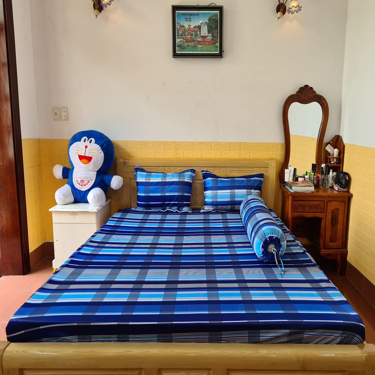 Bộ drap thun lạnh cao cấp 4 món 1m6x2m tl16
