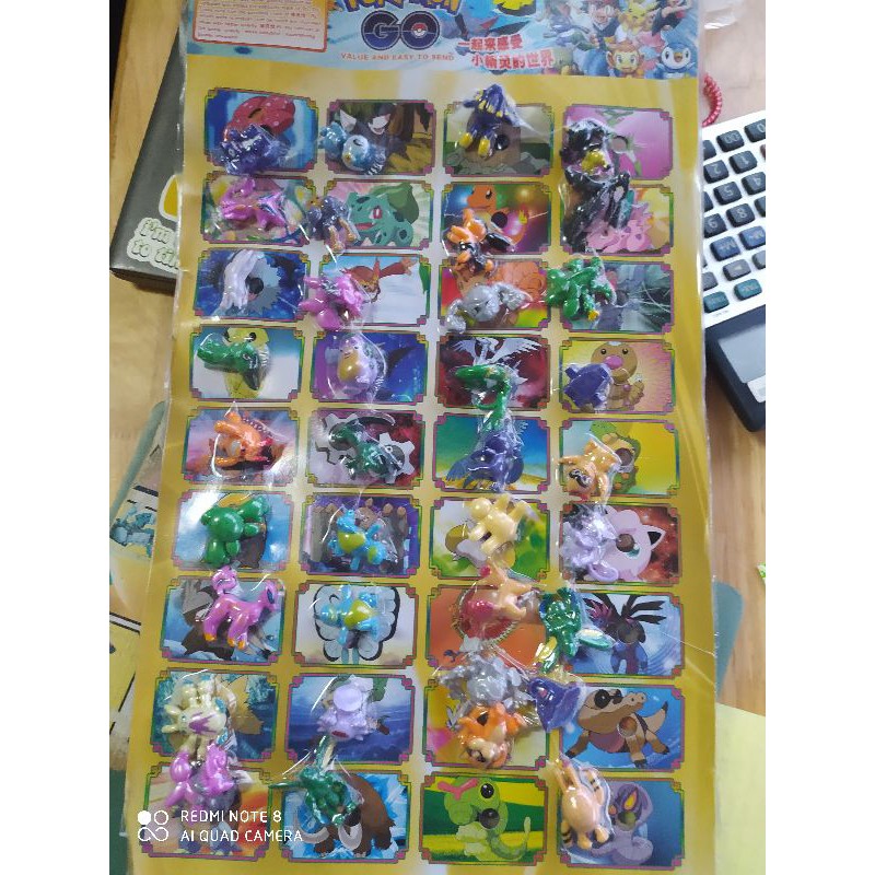 Vỉ 36 con pokemon đủ mầu loại đẹp