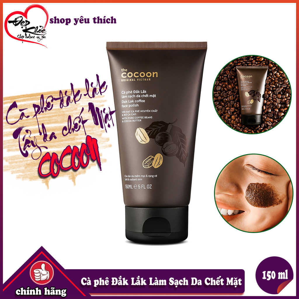 [HCM]Tẩy Da Chết Mặt COCOON Cà Phê Dak Lak Làm Sạch Da Chết Mặt COCOON ( 150 ml )