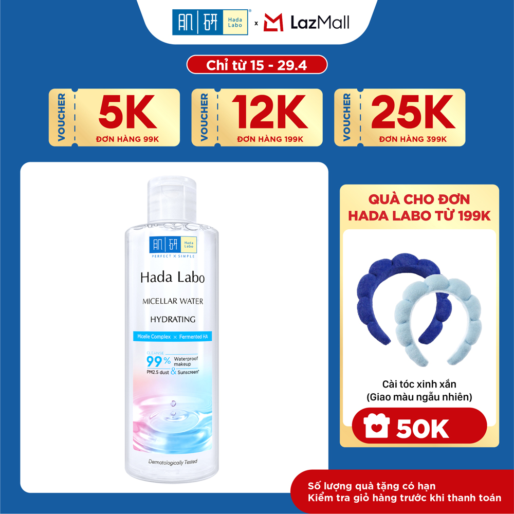 Nước tẩy trang sạch sâu dưỡng ẩm Hada Labo Micellar Water Hydrating 240ml