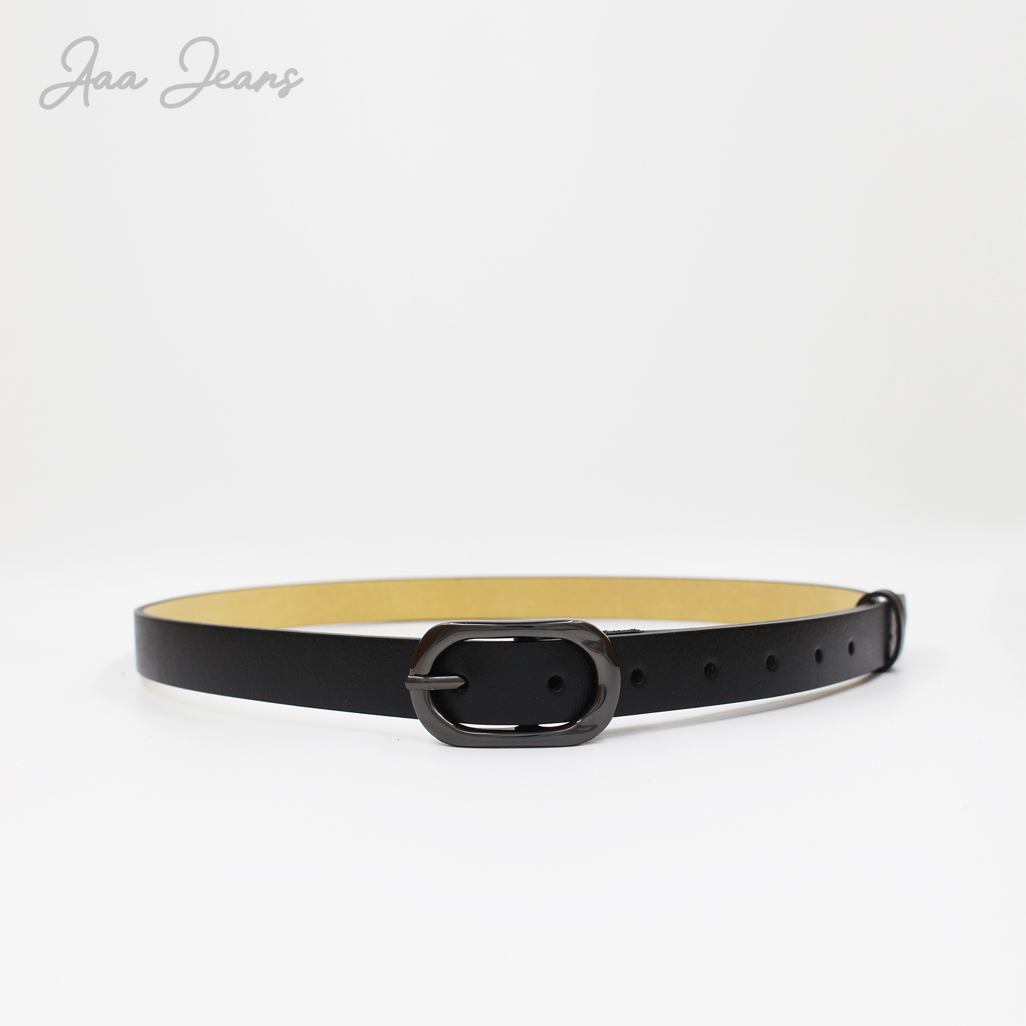 Thắt Lưng Da Nữ Mặt Elip Bản Nhỏ 2.3cm Aaa Jeans