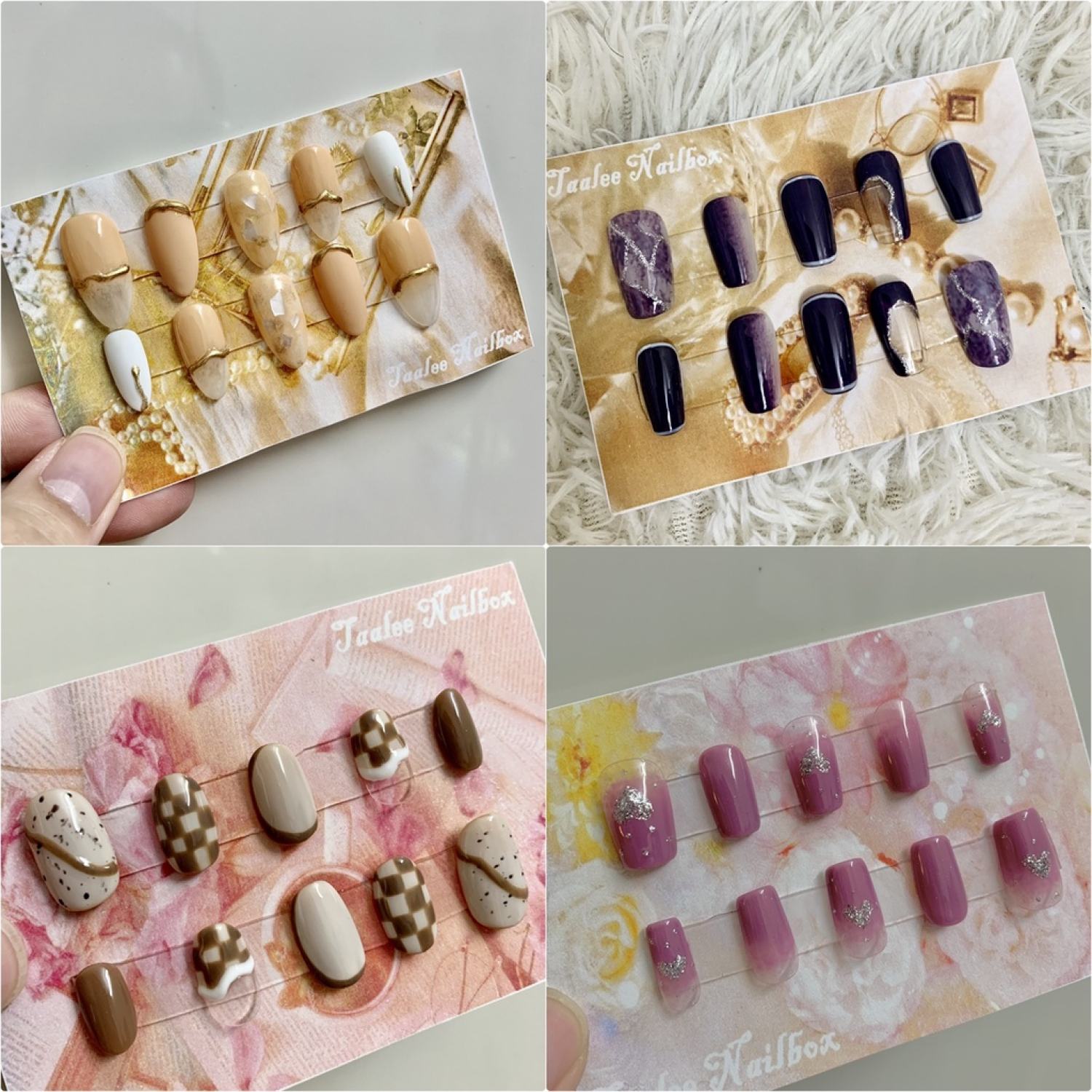 Nailbox thiết kế bộ 10 móng ảnh thật