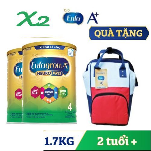 Bộ 2 hộp Sữa Bột Enfagrow A+ 4 Với DHA Và MFGM Cho Trẻ Từ 2
