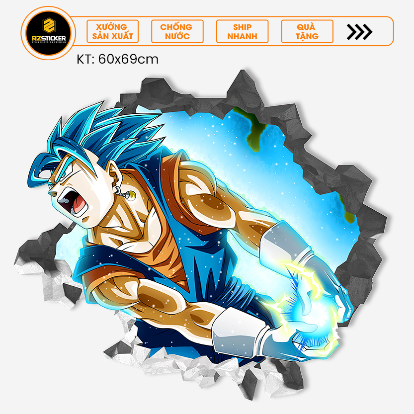 TRANH DÁN TƯỜNG 3D CHỦ ĐỀ SONGOKU KARAMEHA