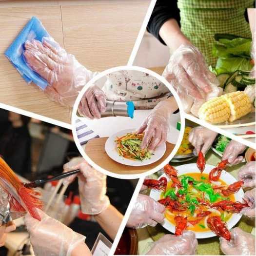 Găng tay dùng 1 lần pvc tiện lợi gói 100 cái - Găng tay nilon nấu nướng