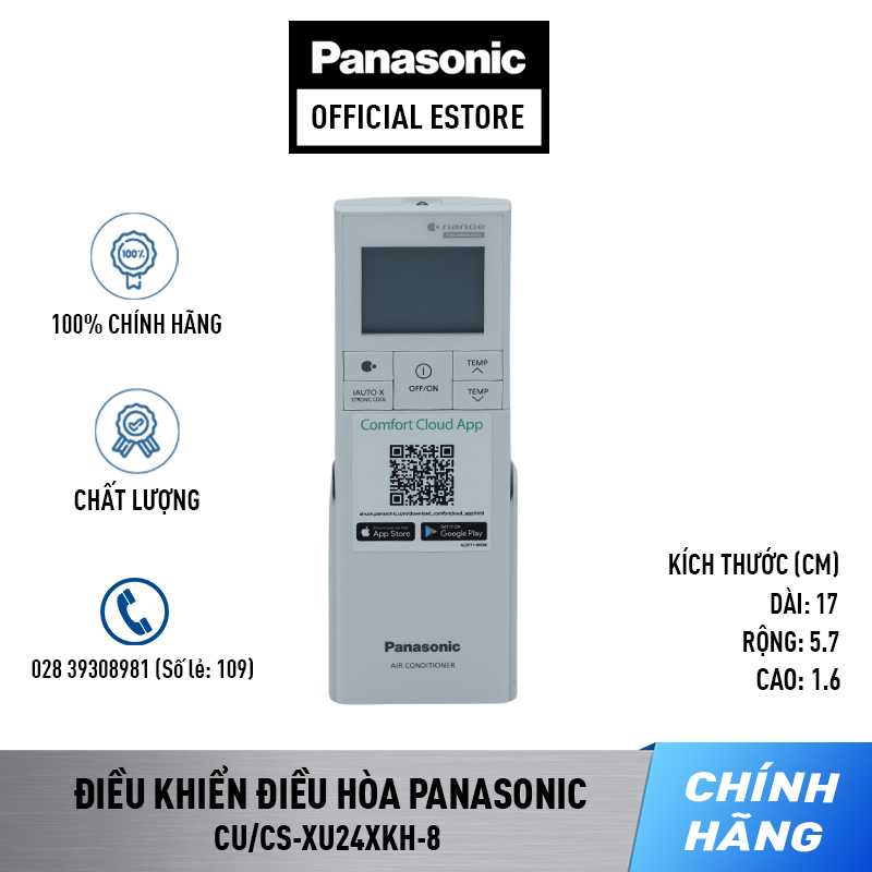 Điều khiển điều hòa panasonic model cs-xu9xkh-8 cs-xu12xkh-8 cs-xu18xkh-8 cs-xu24xkh-8 - remote điều hòa panasonic