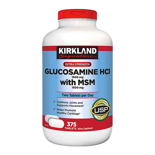 [375 viên] Glucosamine HCL 1500mg Kirkland With MSM 1500mg - Chống thoái hóa xương khớp
