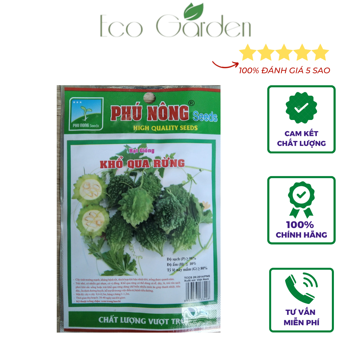 Hạt giống khổ qua rừng phú nông - 1g