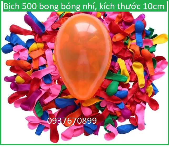 [HCM]Bịch 500 cái Bong bóng nhí- giả tiếng pháo, bong bóng nước, bóng bay nhí,  trang trí, trẻ em chơi, kích thước 10 cm