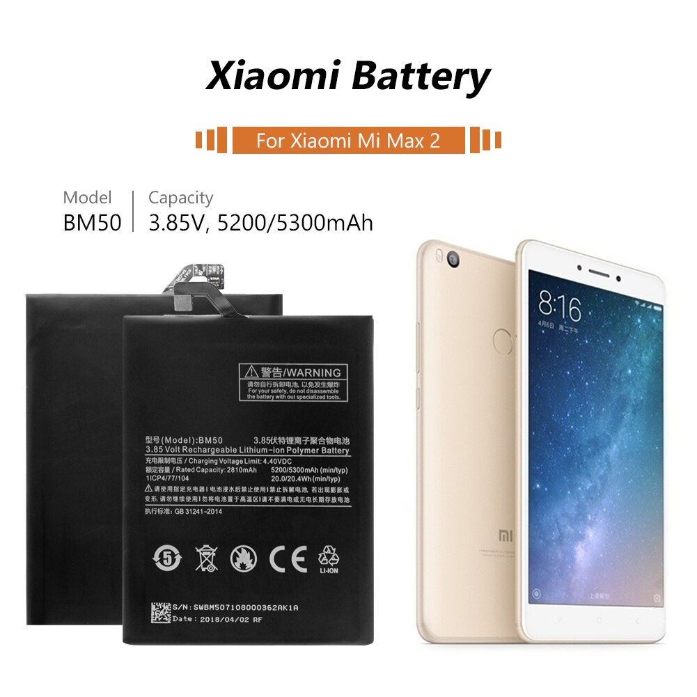 Pin sạc thay thế cho xiaomi mi max 2 - bm50 , pin xiaomi mi max 2