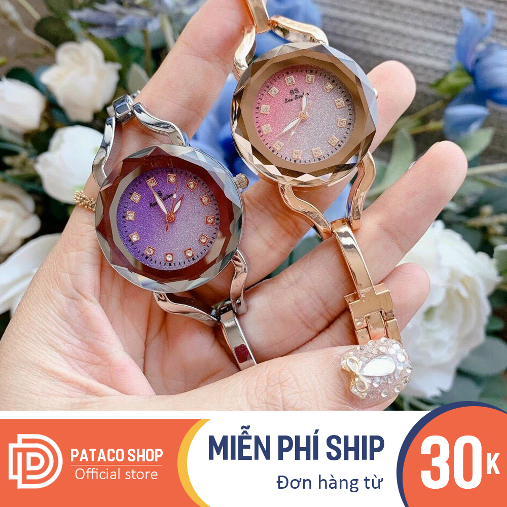Đồng hồ lắc tay nữ dây thép không gỉ chống nước sang trọng Bee sister B206 máy pin chạy 3 kim cao cấp - Đồng hồ nữ học sinh, có thể mang đi học hoặc đi làm