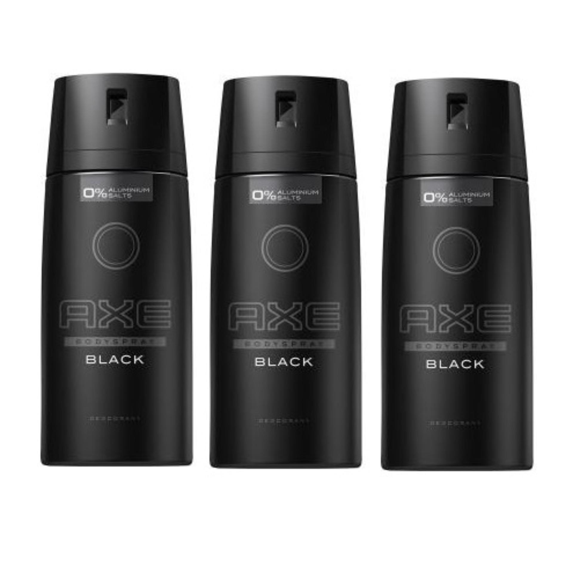 Combo 3 chai xịt khử mùi cho nam axe - black 150ml