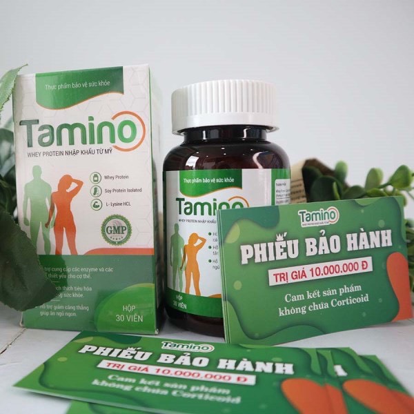 ( COMBO 2 HỘ ) Viên Uống Tăng Cân TAMINO - Bổ Sung Hợp Chất Whey Protein từ Mỹ