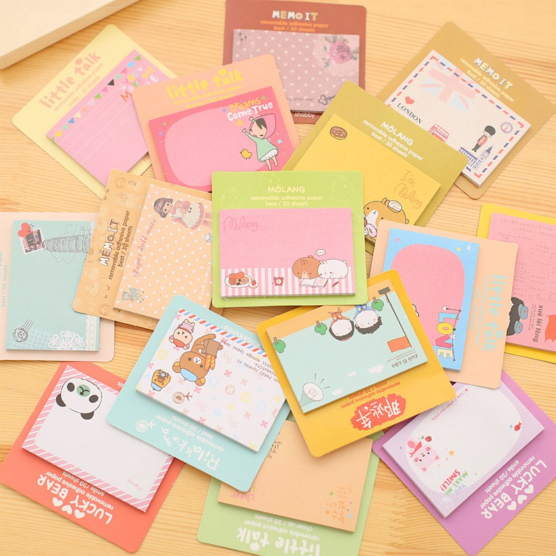 Giấy note sticky dễ thương 7,5x5cm giá 1k