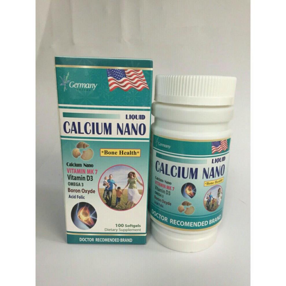 Liquid Calcium NANO - BỔ SUNG CANXI, chống còi xương, loãng xương hộp 100 viên