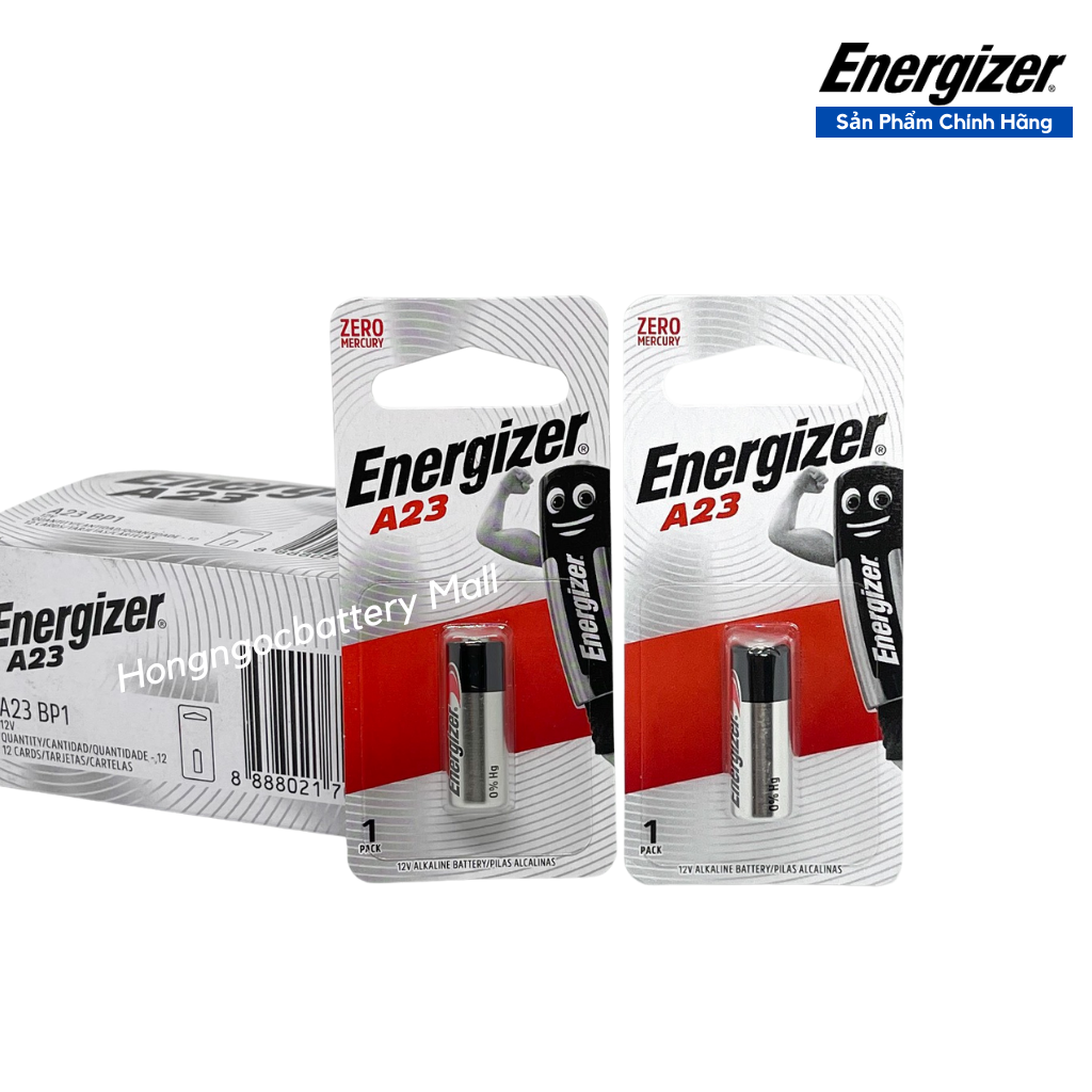 2 viên pin a23 energizer hiệu điện thế 12v dùng cho remote , chuông cửa - hàng chính hãng