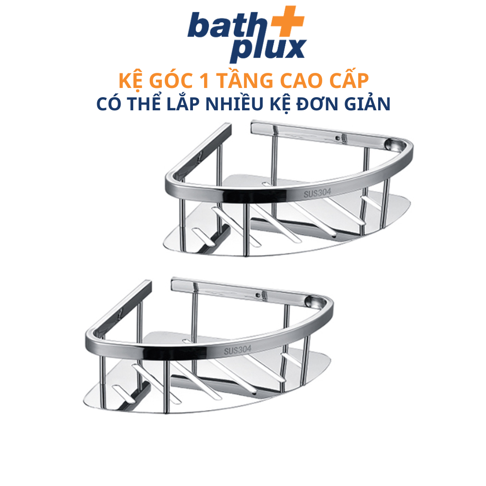 Kệ đựng đồ inox 304 nhà tắm kệ góc kệ thẳng nhà tắm gắn tường kệ góc nhà tắm dán tường không khoan đục 1 TÂNG