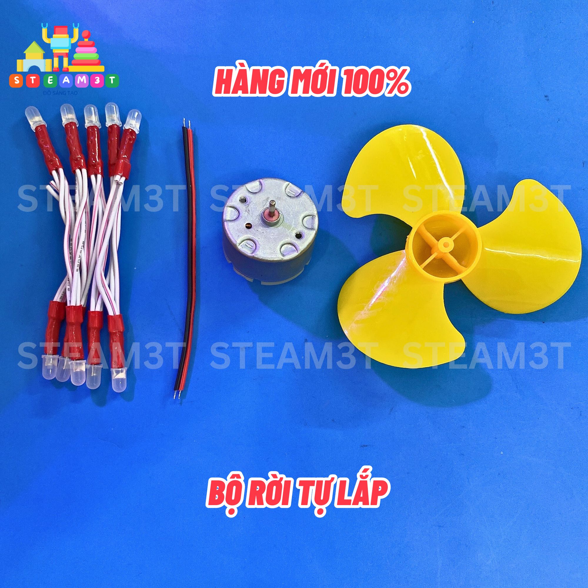 Motor phát điện gió mini 500 siêu khoẻ - học tập thí nghiệm DIY STEAM - LK0655