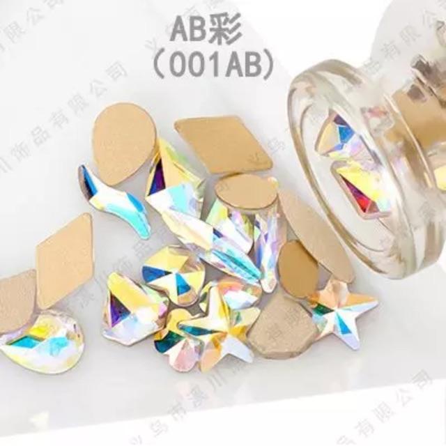 Túi 50 viên đá khối phối với hoa bột hoặc trang trí móng