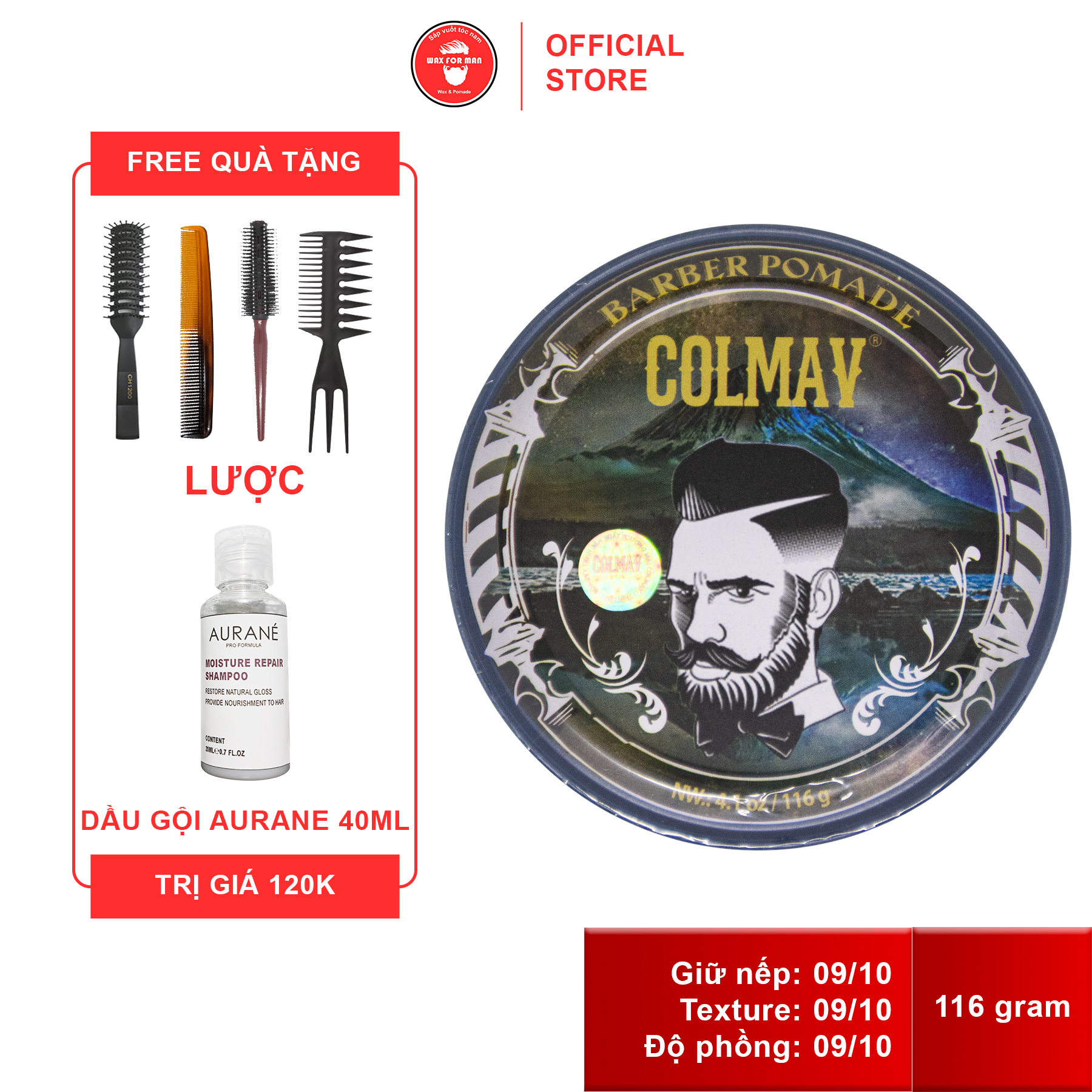 Sáp vuốt tóc Colmav Blue Pomade (xanh dương)