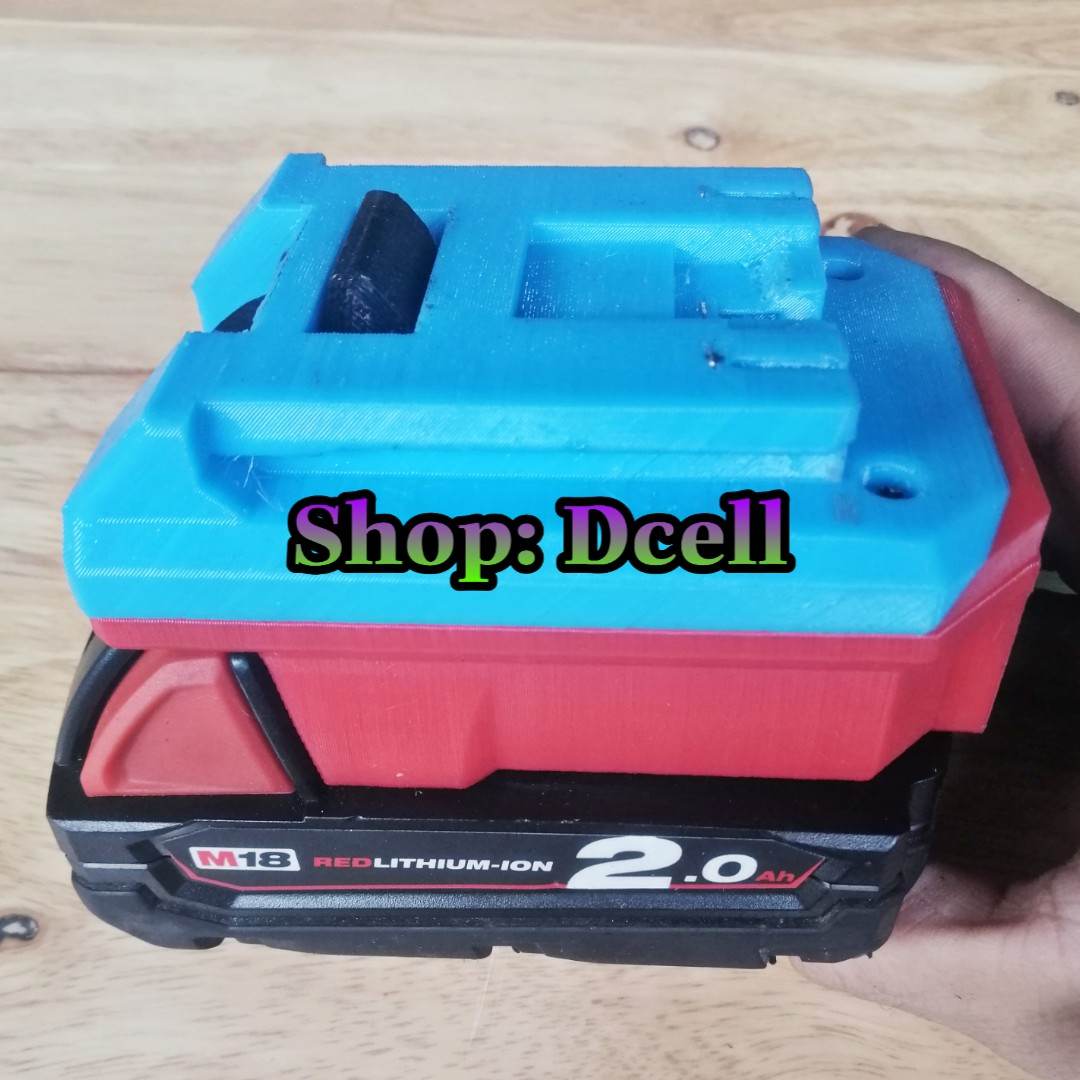 Đế chuyển pin milwaukee cho máy bosch 18v in 3d nhựa chịu lực siêu bền - milwaukee sang bosch
