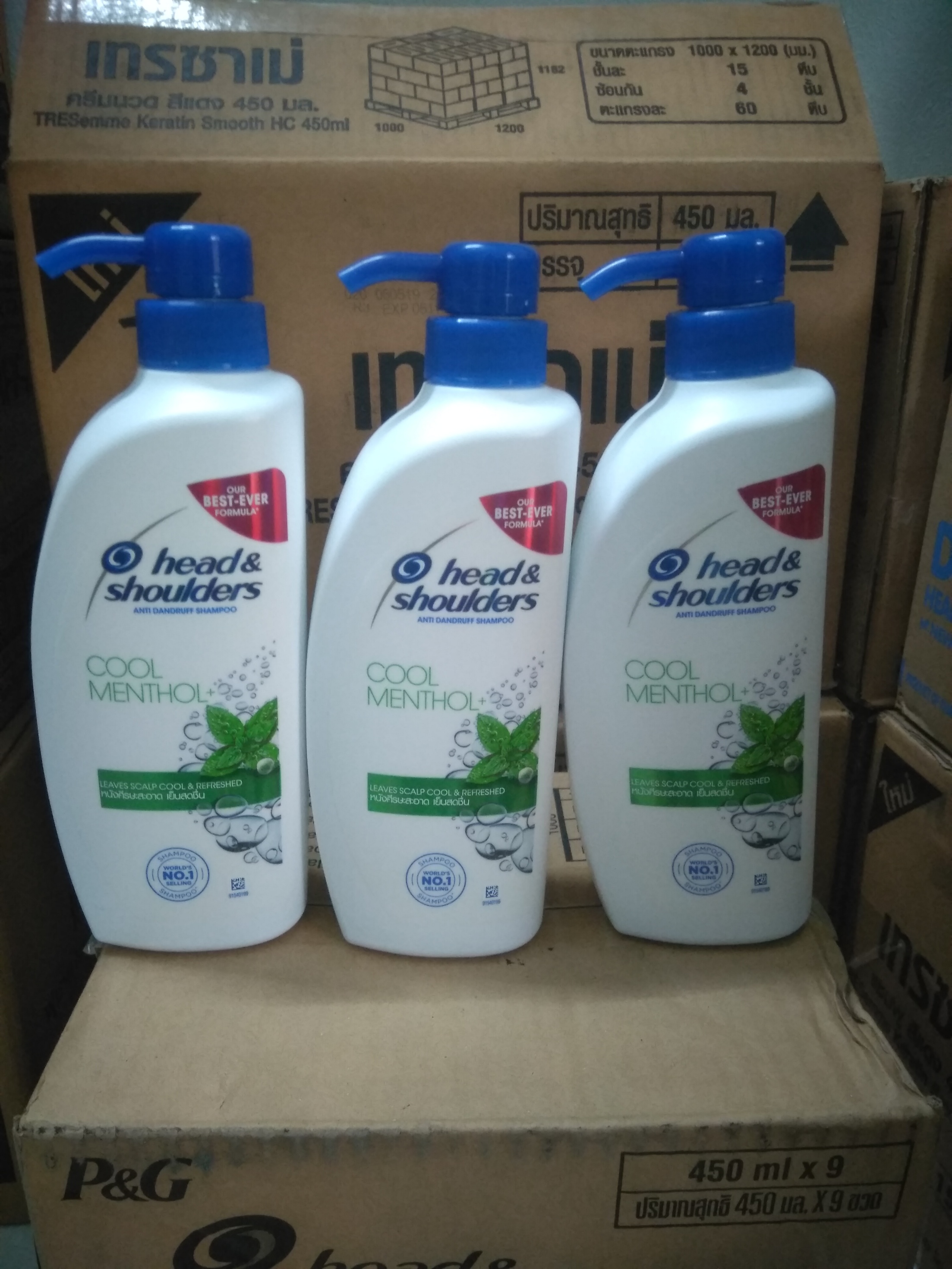 Dầu gội head and shoulder bạc hà 450ml thái lan